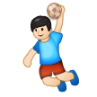 Person Playing Handball: Light Skin Tone on Samsung Experience 8.1