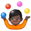 Person Juggling: Dark Skin Tone on Samsung Experience 8.1