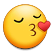 Kissing Face with Closed Eyes on Samsung Experience 8.1