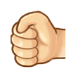 Left-Facing Fist: Light Skin Tone on Samsung Experience 8.1