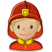 Man Firefighter: Medium-Light Skin Tone on Samsung Experience 8.1