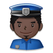 Man Police Officer: Dark Skin Tone on Samsung Experience 8.1