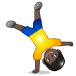 Man Cartwheeling: Dark Skin Tone on Samsung Experience 8.1