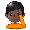 Man Facepalming: Dark Skin Tone on Samsung Experience 8.1