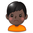 Man Frowning: Dark Skin Tone on Samsung Experience 8.1
