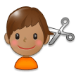 Man Getting Haircut: Medium Skin Tone on Samsung Experience 8.1