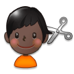 Man Getting Haircut: Dark Skin Tone on Samsung Experience 8.1