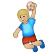 Man Playing Handball: Medium-Light Skin Tone on Samsung Experience 8.1