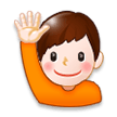 Man Raising Hand on Samsung Experience 8.1
