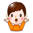 Man Shrugging on Samsung Experience 8.1
