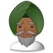 Man Wearing Turban: Medium-Dark Skin Tone on Samsung Experience 8.1