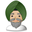 Person Wearing Turban: Medium-Light Skin Tone on Samsung Experience 8.1