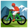 Person Mountain Biking: Dark Skin Tone on Samsung Experience 8.1