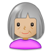 Old Woman: Medium-Light Skin Tone on Samsung Experience 8.1