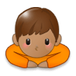 Person Bowing: Medium Skin Tone on Samsung Experience 8.1