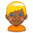 Person: Medium-Dark Skin Tone, Blond Hair on Samsung Experience 8.1