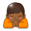 Folded Hands: Medium-Dark Skin Tone on Samsung Experience 8.1