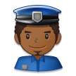 Police Officer: Medium-Dark Skin Tone on Samsung Experience 8.1
