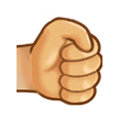 Right-Facing Fist: Medium-Light Skin Tone on Samsung Experience 8.1
