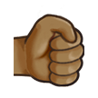 Right-Facing Fist: Medium-Dark Skin Tone on Samsung Experience 8.1