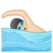 Person Swimming: Light Skin Tone on Samsung Experience 8.1