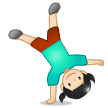 Woman Cartwheeling: Light Skin Tone on Samsung Experience 8.1