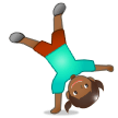 Woman Cartwheeling: Medium-Dark Skin Tone on Samsung Experience 8.1