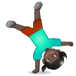 Woman Cartwheeling: Dark Skin Tone on Samsung Experience 8.1