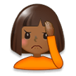 Woman Facepalming: Medium-Dark Skin Tone on Samsung Experience 8.1