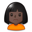 Woman Frowning: Dark Skin Tone on Samsung Experience 8.1