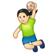 Woman Playing Handball: Light Skin Tone on Samsung Experience 8.1