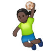Woman Playing Handball: Dark Skin Tone on Samsung Experience 8.1