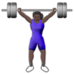 Woman Lifting Weights: Dark Skin Tone on Samsung Experience 8.1