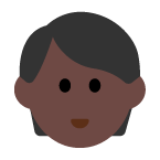 Child: Dark Skin Tone on Toss Face (ํ ์คํ์ด์ค) February 2022
