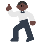 Man Dancing: Dark Skin Tone on Toss Face (ํ ์คํ์ด์ค) February 2022