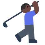 Man Golfing: Dark Skin Tone on Toss Face (ν μ€νμ΄μ€) February 2022