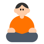 Man in Lotus Position: Light Skin Tone on Toss Face (ν μ€νμ΄μ€) February 2022