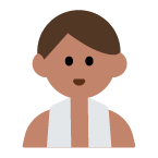 Man in Steamy Room: Medium Skin Tone on Toss Face (ν μ€νμ΄μ€) February 2022