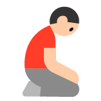 Man Kneeling: Light Skin Tone on Toss Face (ν μ€νμ΄μ€) February 2022