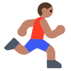 Man Running: Medium Skin Tone on Toss Face (ν μ€νμ΄μ€) February 2022