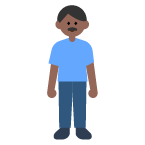 Man Standing: Medium-Dark Skin Tone on Toss Face (ν μ€νμ΄μ€) February 2022