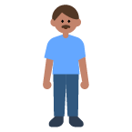 Man Standing: Medium Skin Tone on Toss Face (ν μ€νμ΄μ€) February 2022