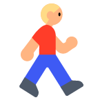 Man Walking: Medium-Light Skin Tone on Toss Face (ํ ์คํ์ด์ค) February 2022