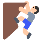 Person Climbing: Light Skin Tone on Toss Face (ν μ€νμ΄μ€) February 2022