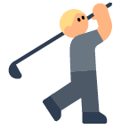 Person Golfing: Medium-Light Skin Tone on Toss Face (ํ ์คํ์ด์ค) February 2022