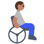Person in Manual Wheelchair: Medium Skin Tone on Toss Face (ν μ€νμ΄μ€) February 2022