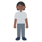 Person Standing: Medium-Dark Skin Tone on Toss Face (ν μ€νμ΄μ€) February 2022