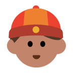 Person with Skullcap: Medium-Dark Skin Tone on Toss Face (ν μ€νμ΄μ€) February 2022