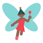 Woman Fairy: Medium-Dark Skin Tone on Toss Face (ν μ€νμ΄μ€) February 2022