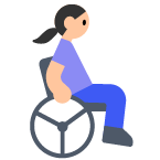 Woman in Manual Wheelchair: Light Skin Tone on Toss Face (ν μ€νμ΄μ€) February 2022